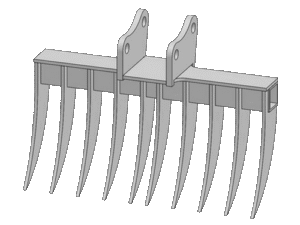 Godet râteau 60 cm